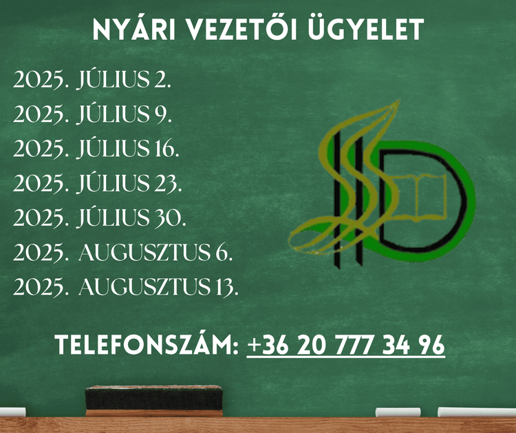 Nyári vezetői ügyelet